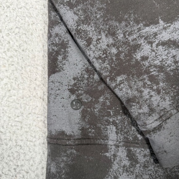 Lululemon Hoodie Mens Small Gray Astral Pattern City Sweat French Terry Pullover - Picture 5 of 7